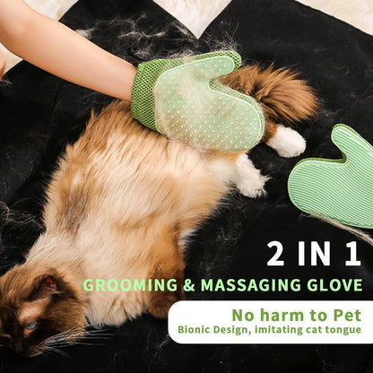 Pet Hair Removal Gloves For Cat and Dog Gentle Cleaning Massage Brush