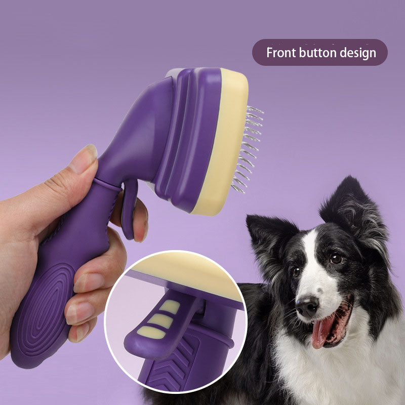 Combing dog clearance hair