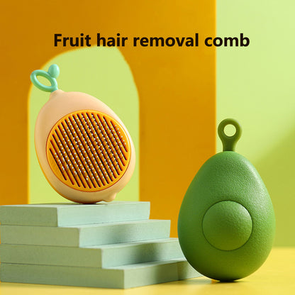 Pet Hair Removal Comb Massage Brush Fruit-shaped Pet Grooming Tool