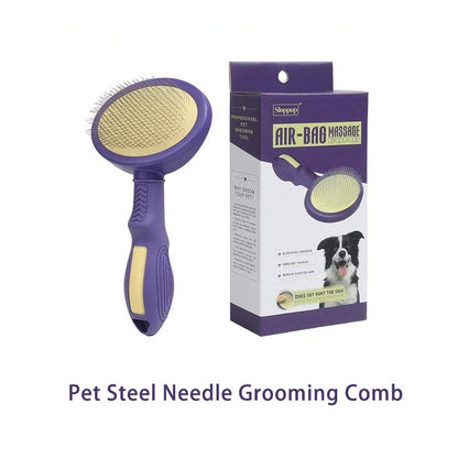 Pet Steel Needle Grooming Comb for Cats and Dogs