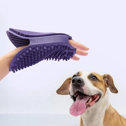 Pet Massage Double-Sided Brush Dog Grooming Brush Pet Bath Glove