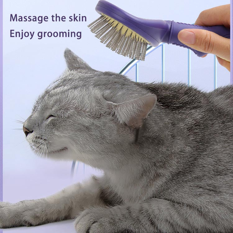 Pet Steel Needle Grooming Comb for Cats and Dogs