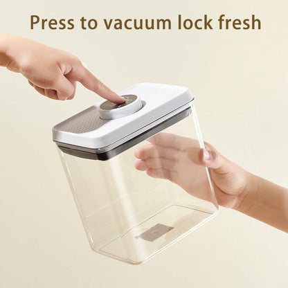 Press-Sealed Food Vacuum Storage Container for Grains, Coffee Beans, Snacks, and More