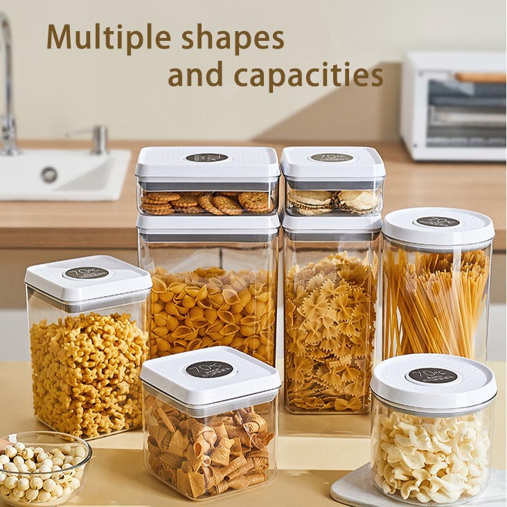 Press-Sealed Food Vacuum Storage Container for Grains, Coffee Beans, S –  YooHomie