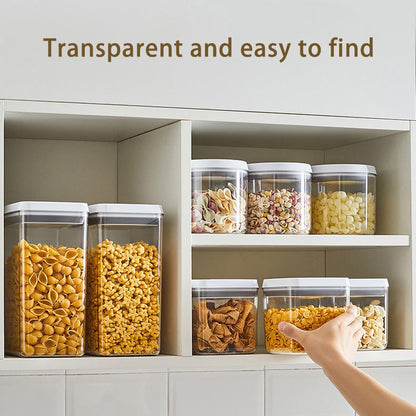 Press-Sealed Food Vacuum Storage Container for Grains, Coffee Beans, Snacks, and More