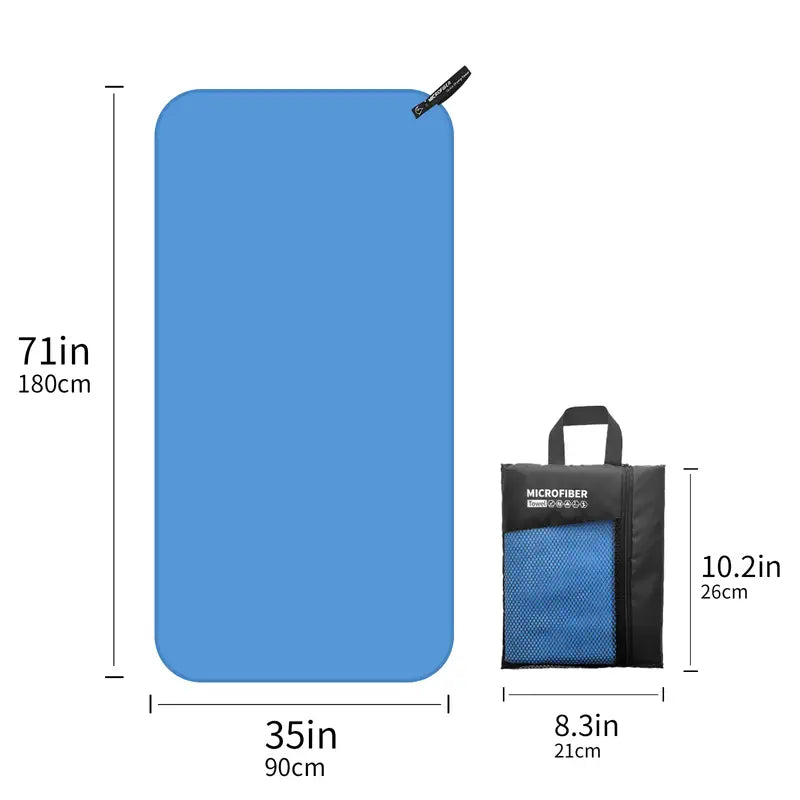 Microfiber Towel, Great for Camping, Gym, Beach and Swimming